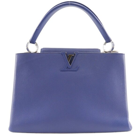 LOUIS VUITTON CAPCSINE MM Handbag Parnasea Blue / white/Taurillon Clemence - Picture 1 of 12